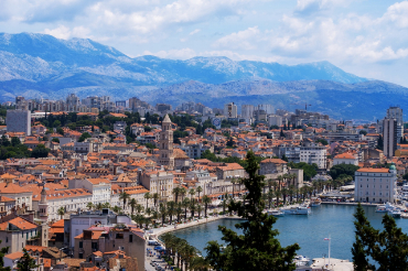 Uitzicht op de stad Split