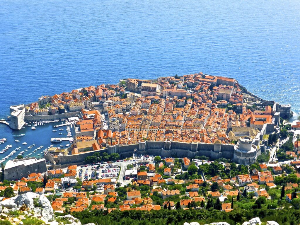De berg Srd bij Dubrovnik