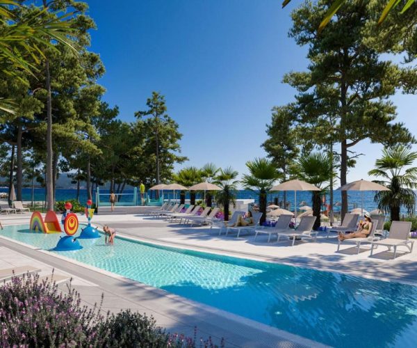 het zwembad van camping jezevac premium resort in kroatie op het eiland krk